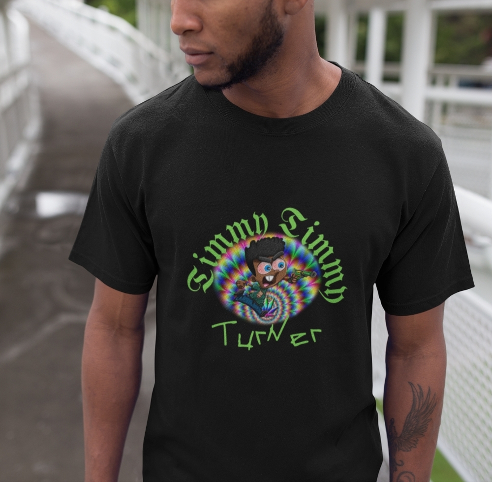 Timmy Turner Black Tie-Dye Graphic Tee